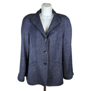 ESCADA WOOL/CASHMERE/SILK BUTTON FRONT JACKET